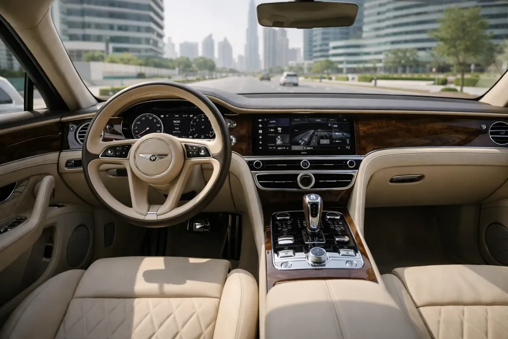 bentley flying spur interior front